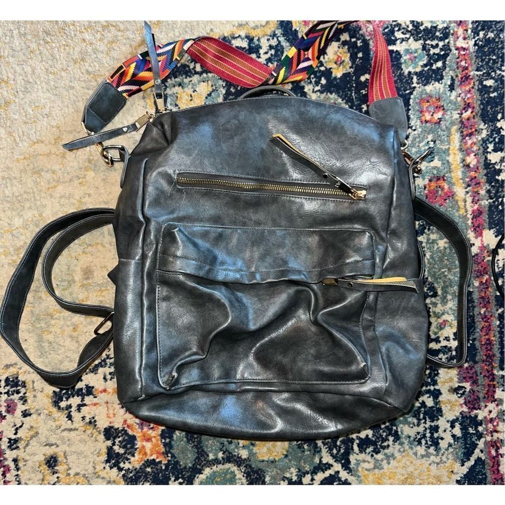 Fashion Mini Backpack Purse Gray